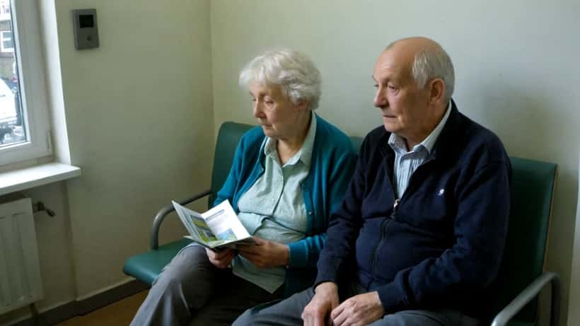 Oudere patiënt in een geheugenpolikliniek in Nederland