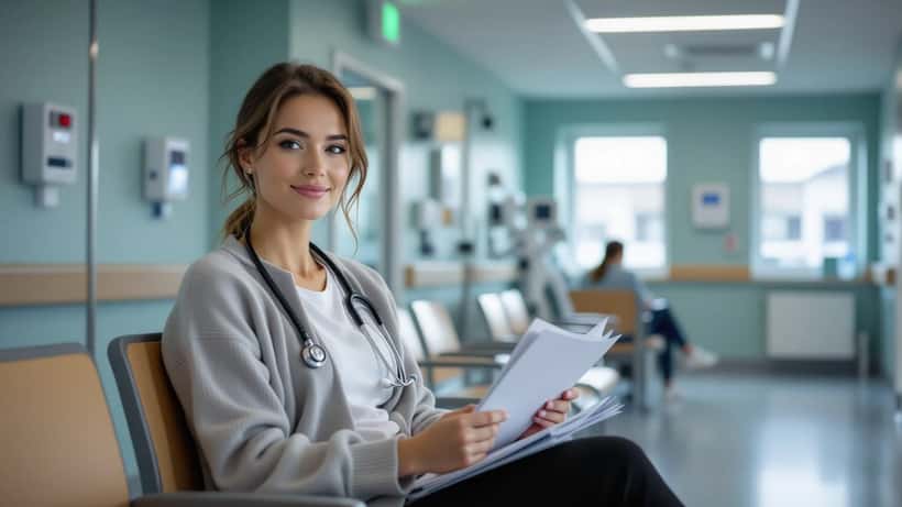 Läkare undersöker patient med stetoskop vid medicinsk kontroll