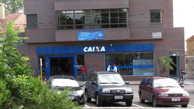 Agência da Caixa Econômica Federal em São Jerônimo, RS, onde ganhadores da Quina retiram seus prêmios