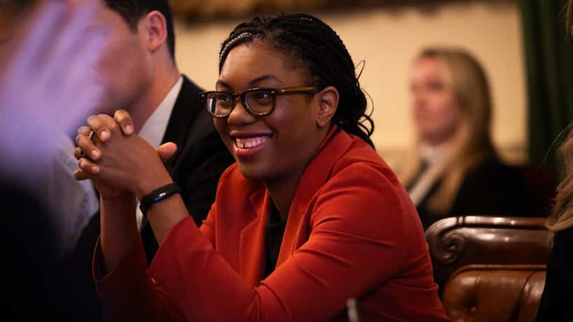 Kemi Badenoch, leader of the Conservative Party, at a political cabinet meeting in 2024