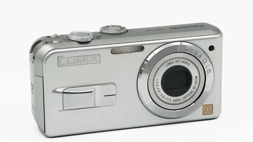 Panasonic Lumix compact camera with manual controls and Leica lens branding