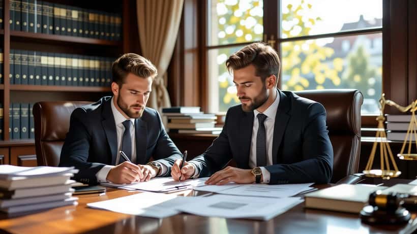 Advogado analisa um contrato de trabalho internacional com um jovem atleta profissional