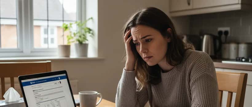 Person reviewing DWP benefits paperwork at home, preparing for Universal Credit migration deadline March 2026