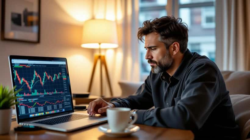 Piso de trading de la Bolsa de Nueva York con operadores y pantallas financieras