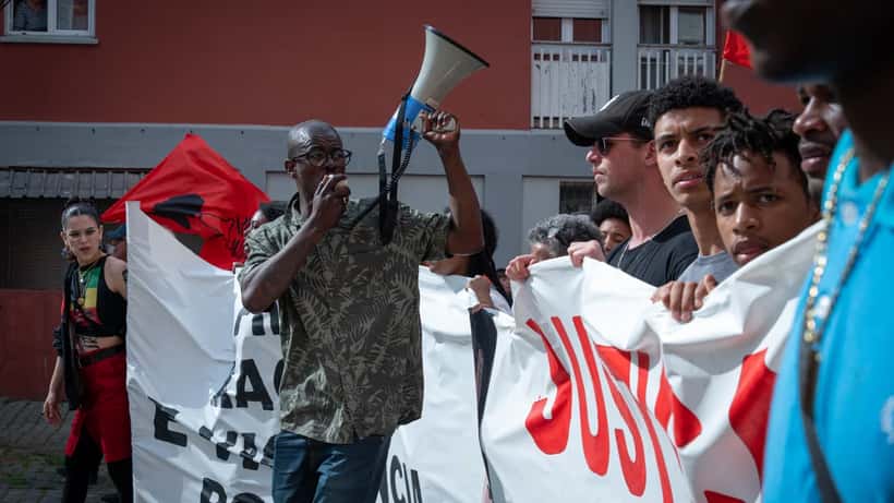 Marcha da justiça por Odair Moniz na Cova da Moura, Amadora, abril 2025