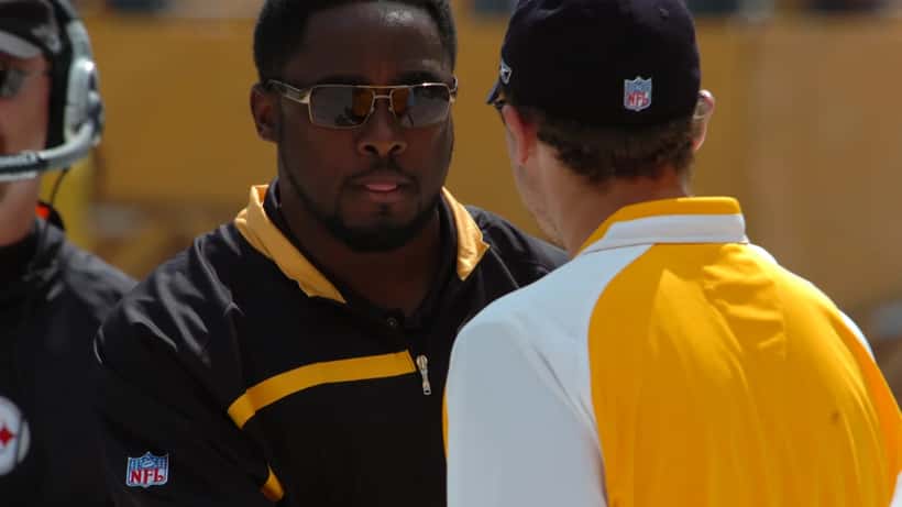 Mike Tomlin, former Pittsburgh Steelers head coach, on the sideline