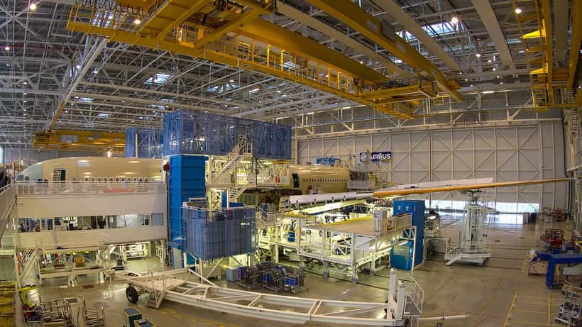 Airbus A350 eindassemblage productielijn Toulouse