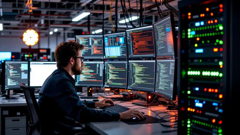 IT administrator monitoring failed scheduled job alerts in a Sydney data center at 2am during Australia's 2026 daylight saving time change