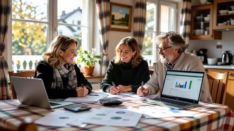 Parents calculant le budget de deux inscriptions universitaires simultanées en 2026