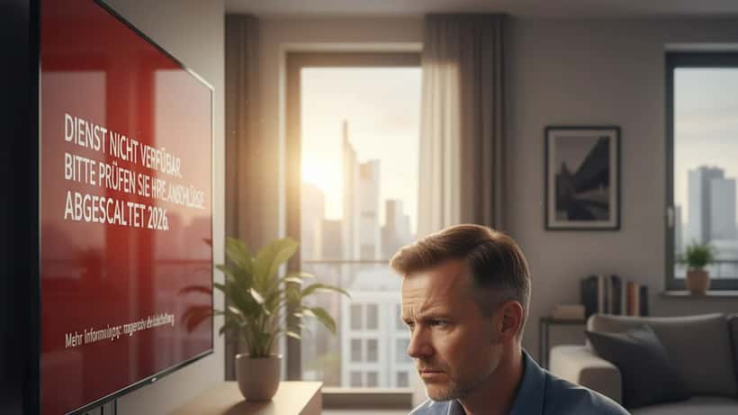 Frustration vor abgeschaltetem MagentaTV Receiver in deutschem Wohnzimmer