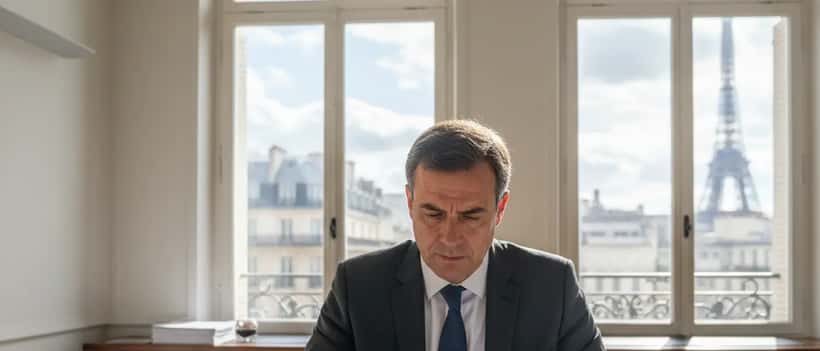 Professionnel français consultant des documents gouvernementaux officiels