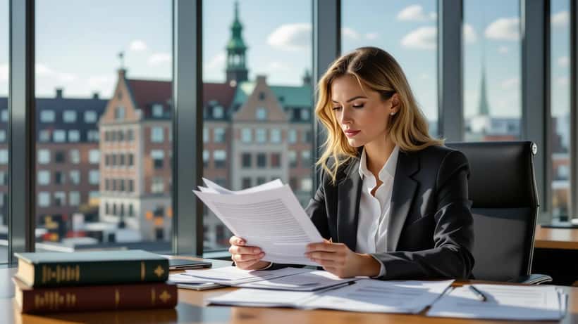 Kvindelig advokat i dansk retssystem gennemgår sag om seksuelt overgreb og ofres juridiske rettigheder