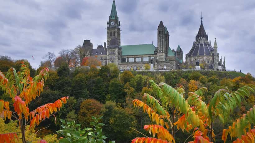 Parliament Hill Ottawa, seat of Canada federal government and Statistics Canada