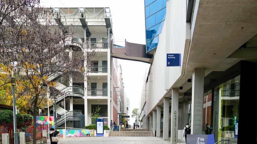 Adelaide University City West campus, formerly University of South Australia, photographed in May 2026
