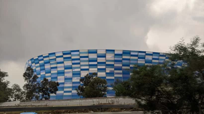 Aerial view of Estadio Cuauhtémoc in Puebla, Mexico, venue for the Liga MX Puebla vs. Guadalajara match