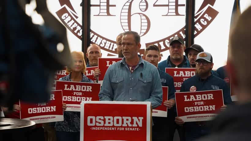 Dan Osborn recibiendo el respaldo del AFL-CIO de Nebraska en evento sindical 2026