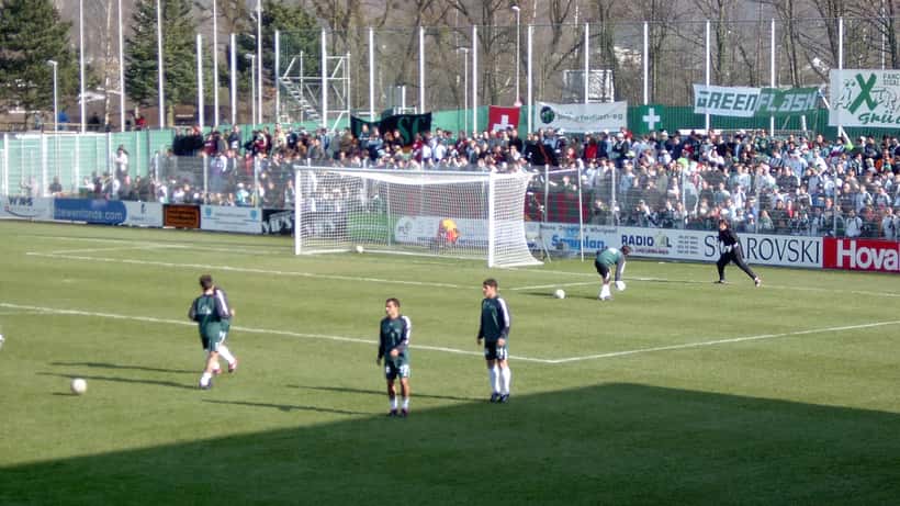 Match de football FC Vaduz contre FC St. Gallen en Challenge League suisse