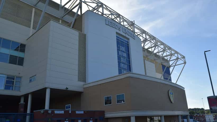 La tribuna est dello stadio Elland Road di Leeds, sede del Leeds United