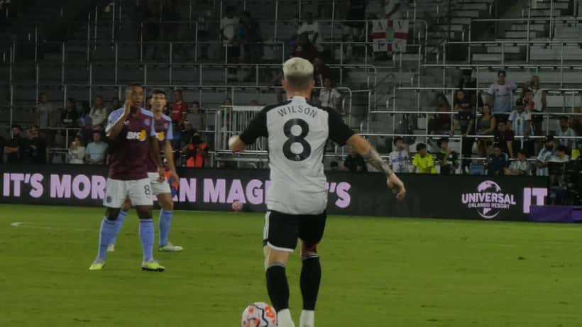 Harry Wilson playing football in 2023