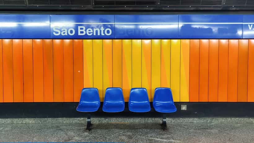 Estação de metrô São Bento na Linha 1-Azul de São Paulo
