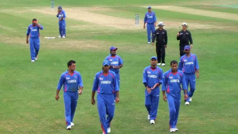 Afghanistan national cricket team on the field during a match