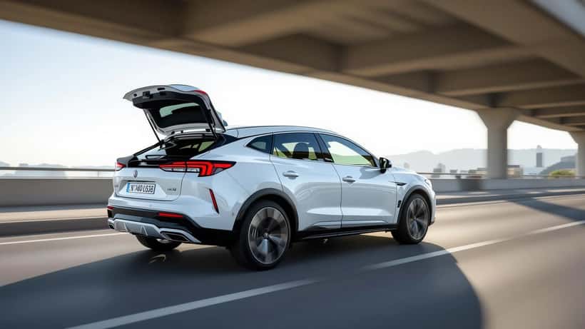 Capot de voiture ouvert avec de la fumée s'échappant du compartiment moteur