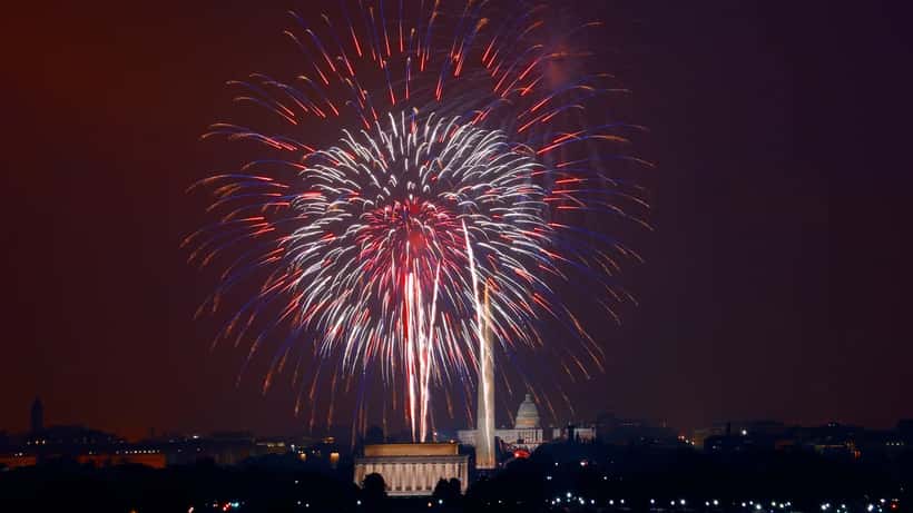 Feuerwerk über Washington D.C. zum 250. Unabhängigkeitstag der USA 2026