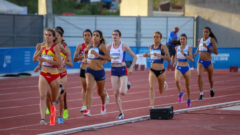 Atletas a competir em provas de atletismo nos Jogos do Mediterrâneo Taranto 2026