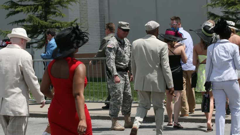 Attendees in colorful fashion at the Kentucky Derby