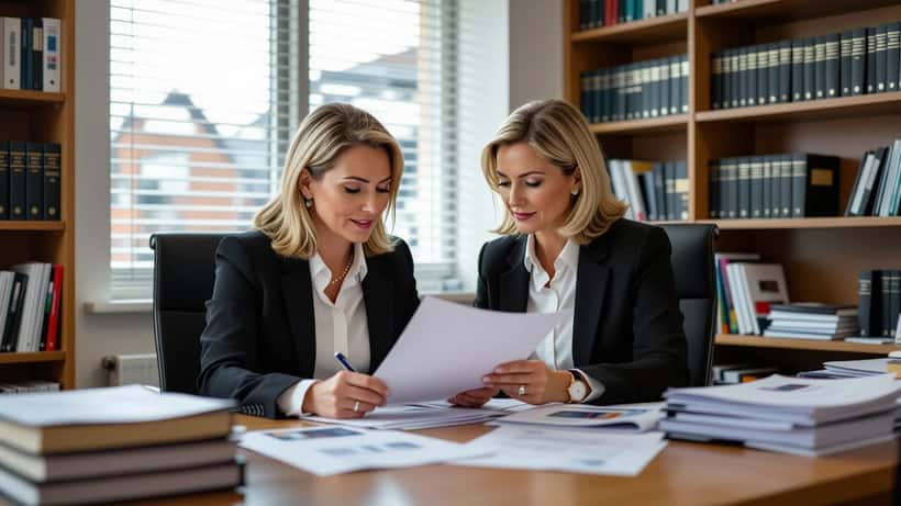 Housing solicitor reviewing tenancy documents in a Birmingham law office