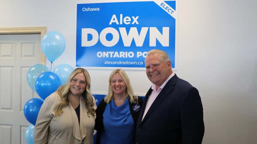 Doug Ford speaking at a campaign rally in Ontario, May 2022