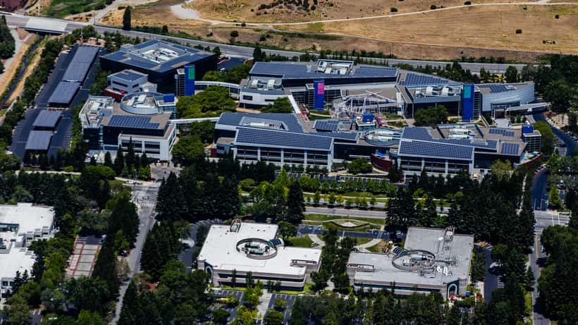 Campus Google à Mountain View, Californie, siège d'Alphabet