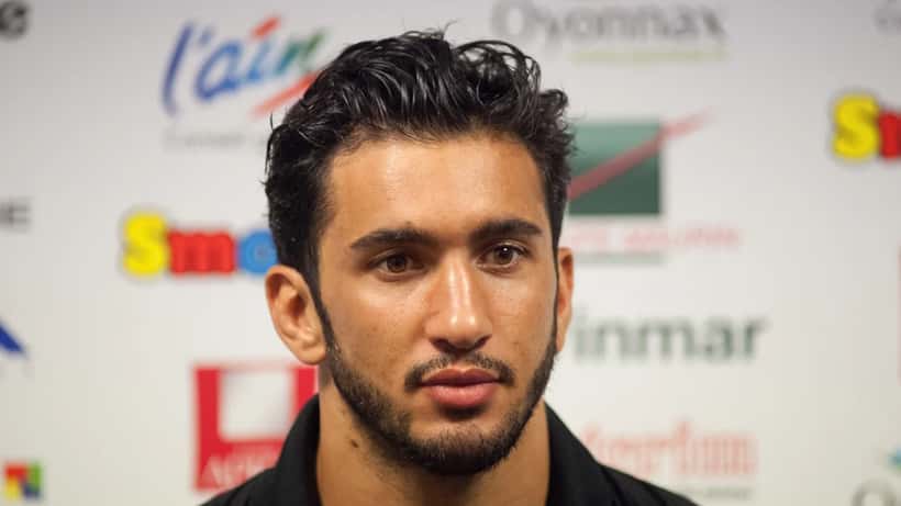 Maxime Mermoz lors d'un match de rugby professionnel en France