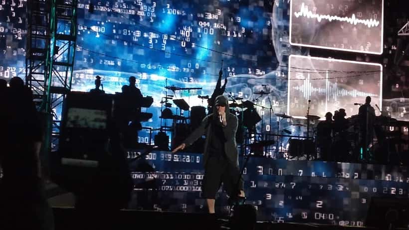 Eminem en concert — artiste et marque déposée Slim Shady