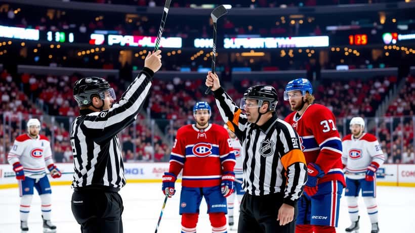 Action lors d'un match LNH opposant les Sabres de Buffalo aux Kraken de Seattle