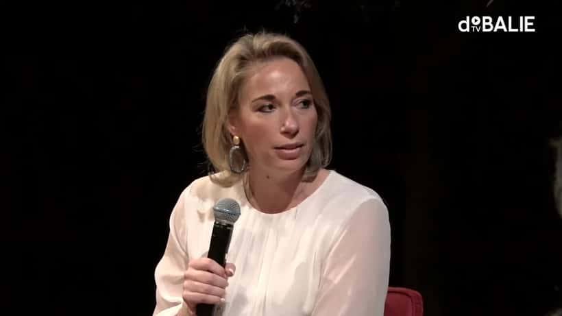 Ingrid Coenradie, voormalig staatssecretaris van Justitie en nu JA21-Kamerlid, bij De Balie