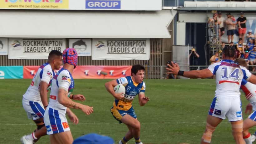 Parramatta Eels vs Newcastle Knights NRL rugby league match action 2026