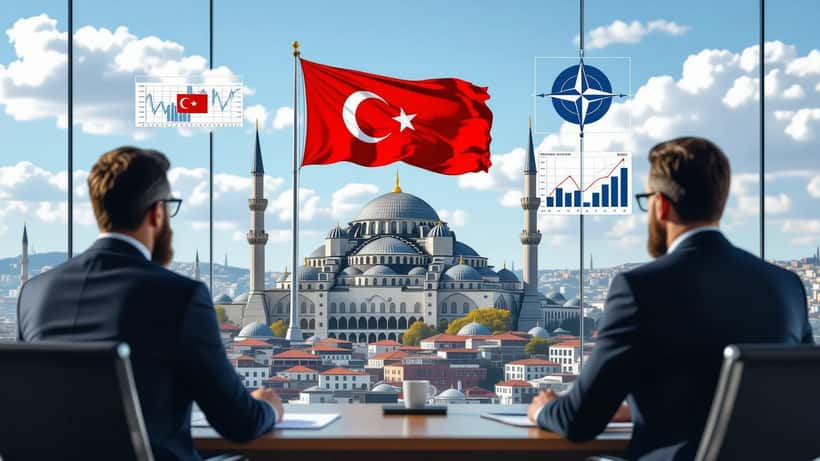 Illustration av Turkiets president Erdogan och geopolitiska konsekvenser 2026