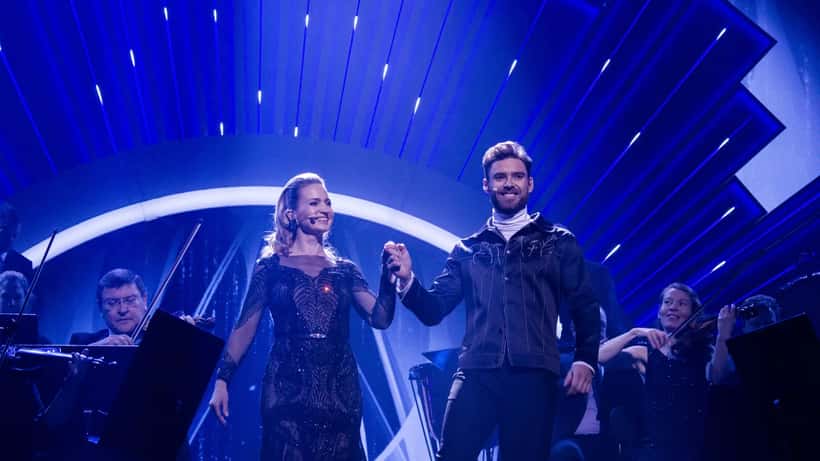 Annette Heick på scenen ved Dansk Melodi Grand Prix