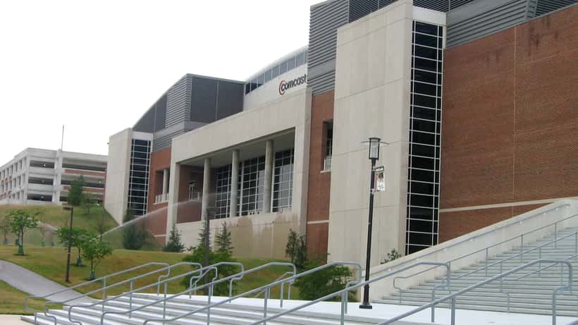 Comcast Center building exterior in Philadelphia, headquarters of Xfinity