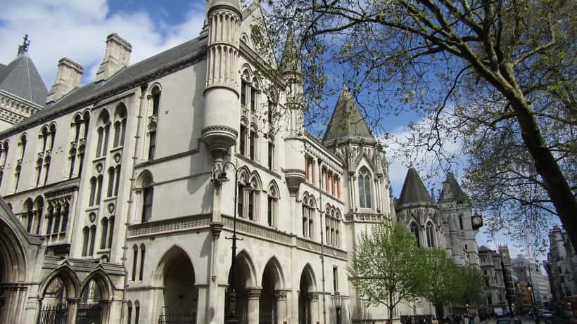 Westminster Law Courts in London, the centre of England's legal system for serious criminal cases