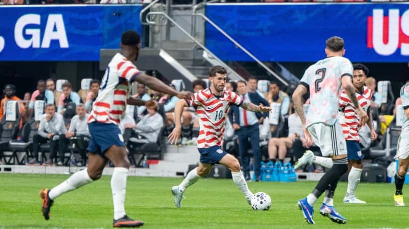 Christian Pulisic em ação com a camisola dos Estados Unidos no Mundial 2026