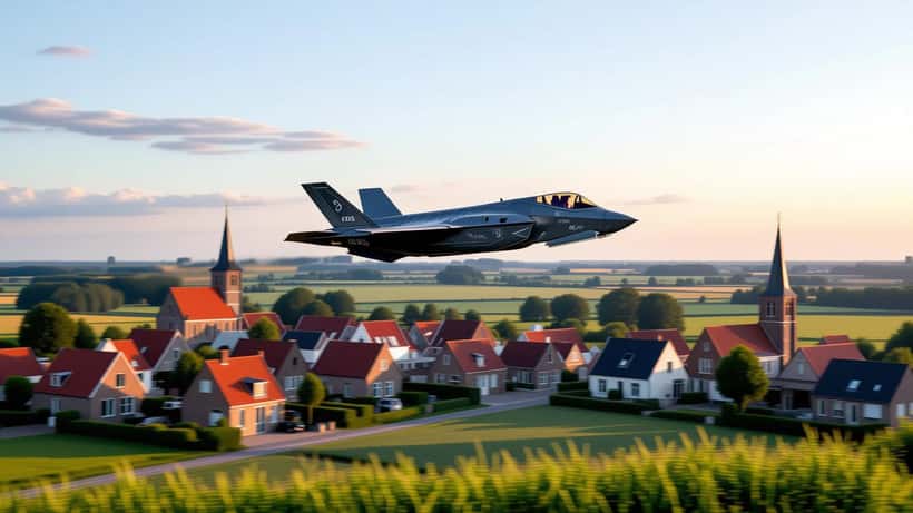 Nederlandse F-35 straaljager tijdens detachement, geluidsoverlast omwonenden 2026