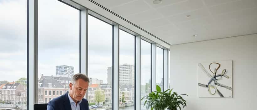 Sociale huurwoningen in Nederland met mensen die in de rij wachten