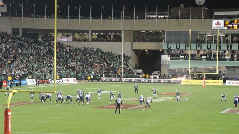 CFL Grey Cup 2026 game action showing football players on field