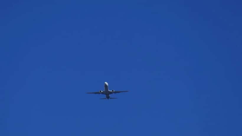 Alaska Airlines airplane landing at Seattle-Tacoma International Airport