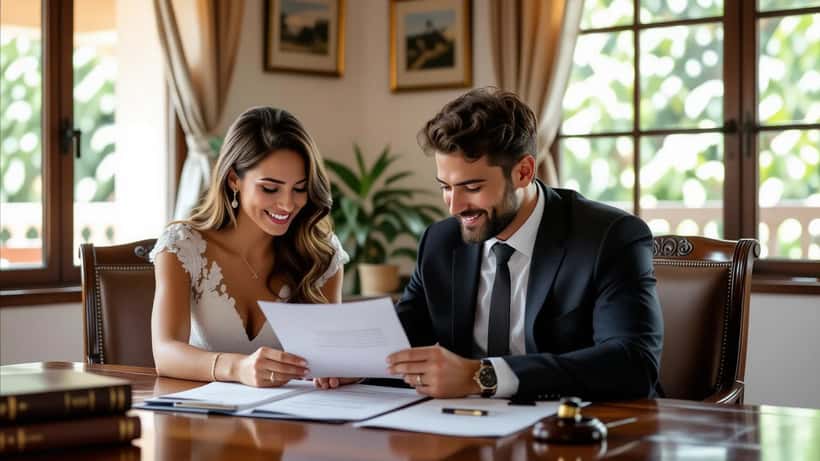 Casal brasileiro revisa contrato em cartório — direitos da união estável em 2026