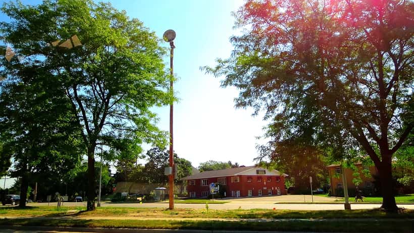 Civil defense emergency siren in Madison, Wisconsin — activated during Midwest tornado warnings