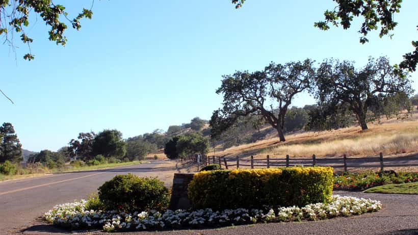 Aerial view of Neverland Ranch, Michael Jackson's former estate in Santa Barbara County, California