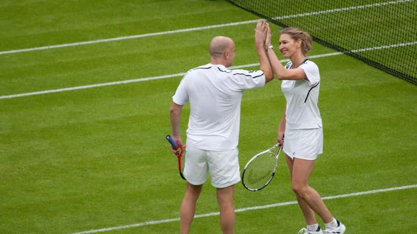 Andre Agassi and Steffi Graf at Wimbledon 2009